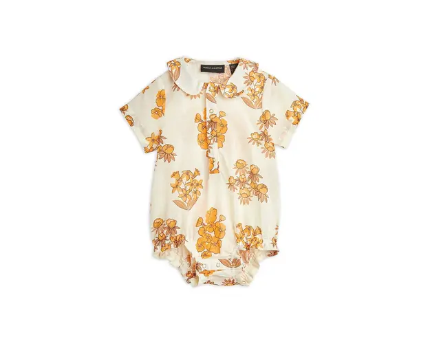 Mini Rodini body din bumbac pentru bebelusi culoarea bej