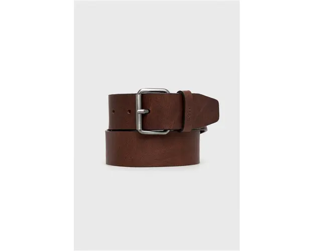 BOSS curea de piele barbati, culoarea maro 50471299