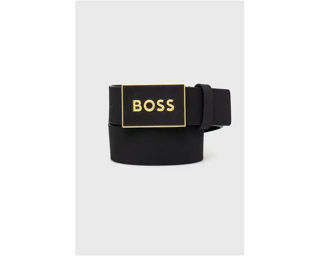 BOSS curea de piele barbati, culoarea negru 50471333