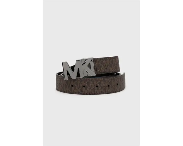 Michael Kors curea de piele cu doua fete barbati, culoarea negru