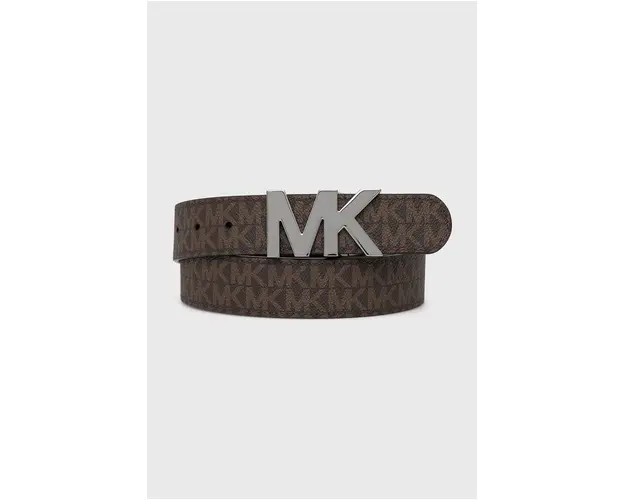 Michael Kors curea de piele cu doua fete barbati, culoarea negru