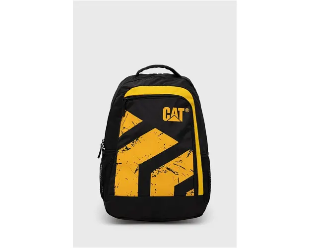 Caterpillar rucsac culoarea negru, mare, cu imprimeu