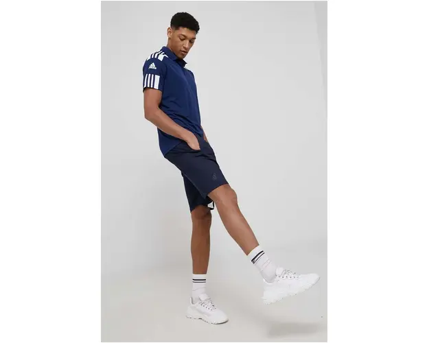 adidas Performance polo de antrenament Squadra 21 culoarea bleumarin, cu imprimeu HC6277