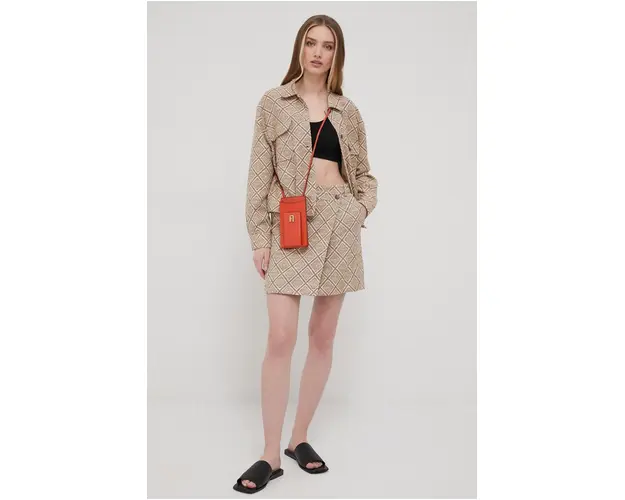 Samsoe Samsoe fusta culoarea verde, mini, drept
