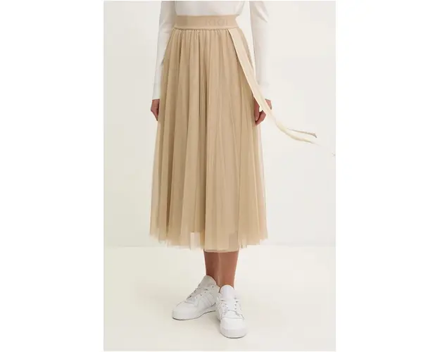 Joop! fusta culoarea bej, midi, evazati, 30032531 10012868
