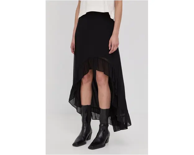 The Kooples fusta culoarea negru, maxi, evazati