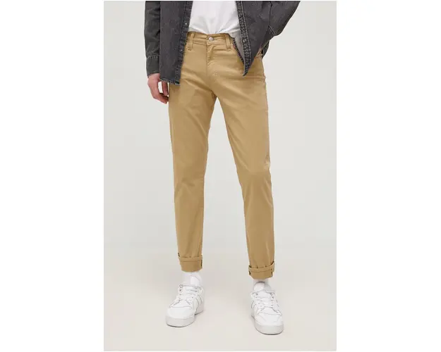 Levi's pantaloni 511 barbati, culoarea bej, mulata