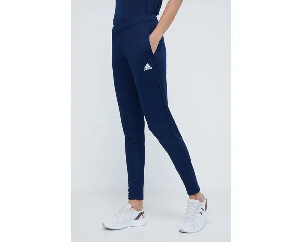 adidas Performance pantaloni de antrenament Entrada 22 HC0334 femei, culoarea bleumarin, uni HC0334