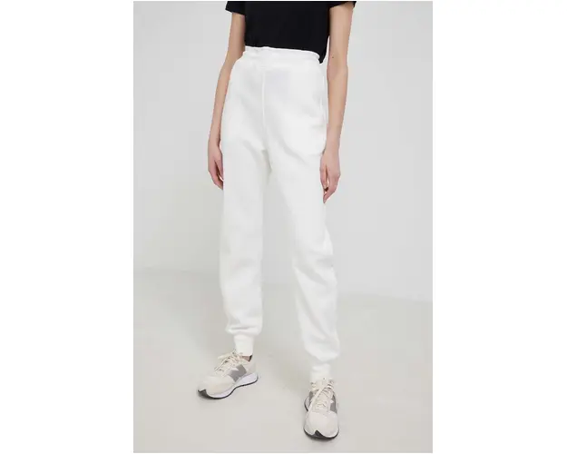 G-Star Raw pantaloni de trening culoarea alb, neted