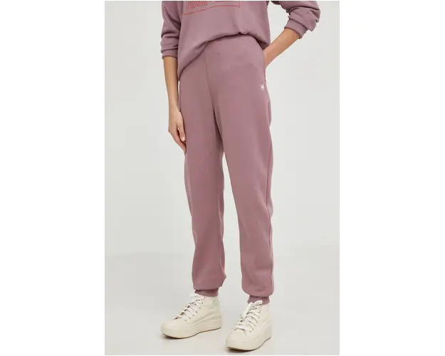 G-Star Raw pantaloni de trening culoarea violet, neted