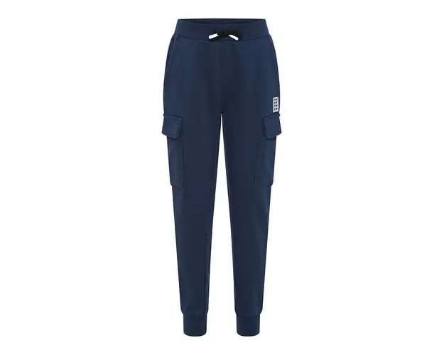 Lego Wear pantaloni de trening pentru copii culoarea albastru marin, neted