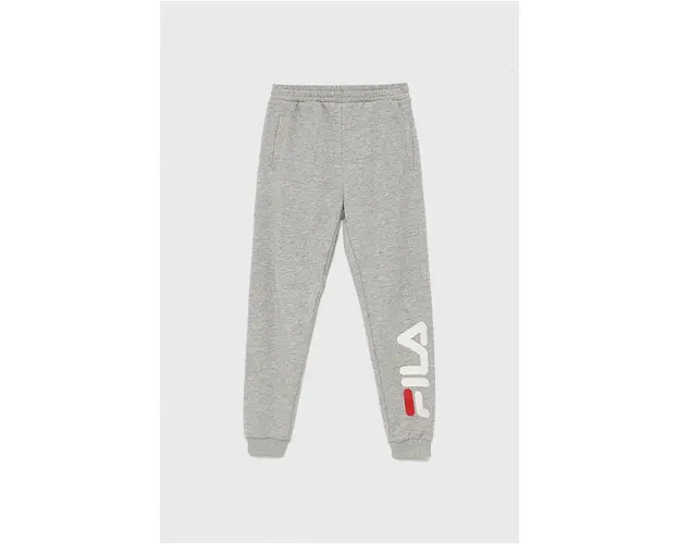 Fila pantaloni copii culoarea gri, cu imprimeu