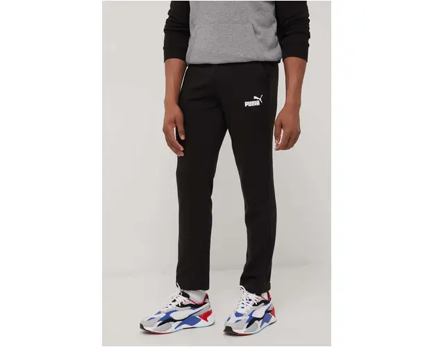 Puma pantaloni 586720 barbati, culoarea negru, cu imprimeu 586720
