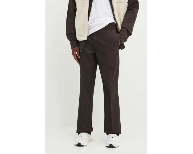 Dickies pantaloni 874 barbati, culoarea maro, drept