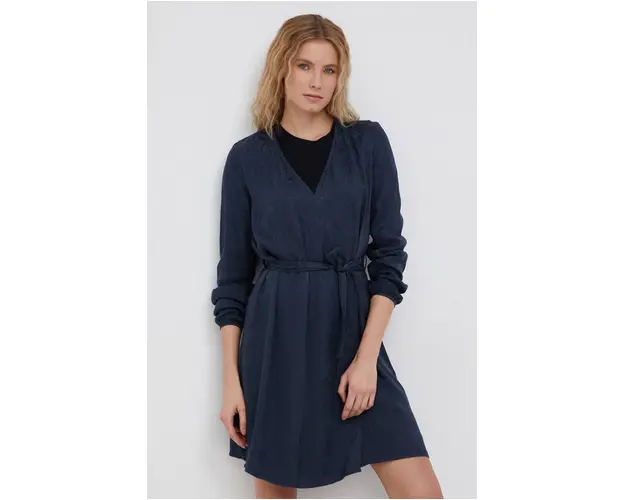 Superdry Rochie culoarea albastru marin, mini, evazata