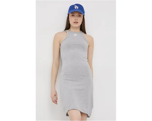 adidas Originals rochie HF7486 culoarea gri, mini, mulat HF7486-MGREYH