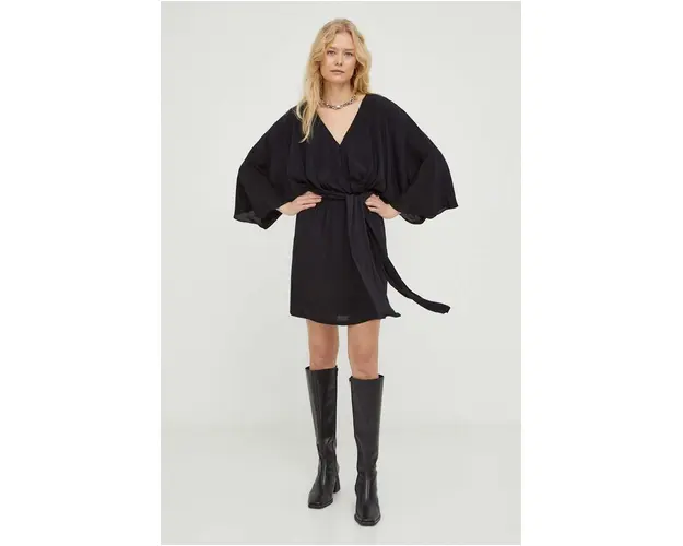 The Kooples rochie culoarea negru, mini, evazati