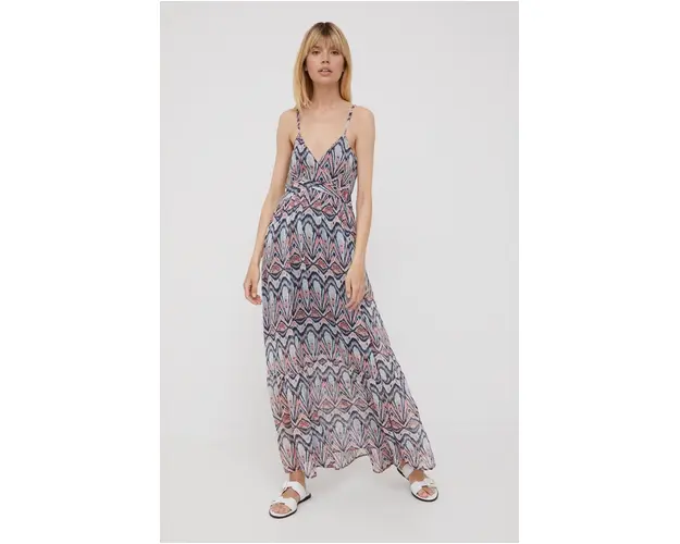 Pepe Jeans rochie Martinica maxi, evazati