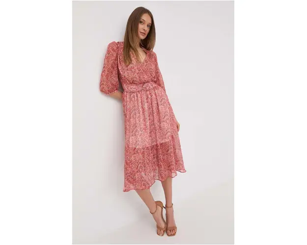 Morgan rochie culoarea roz, midi, evazati