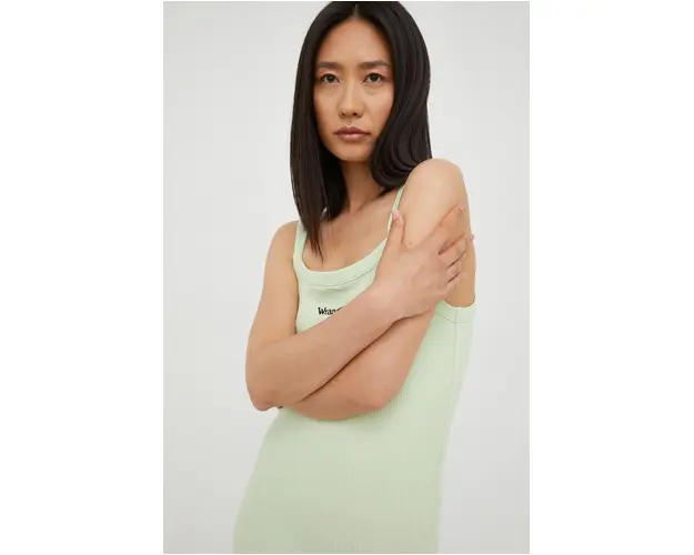 Wrangler rochie culoarea verde, mini, mulata