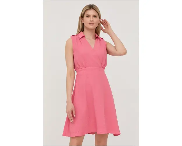 Morgan rochie culoarea roz, mini, evazati