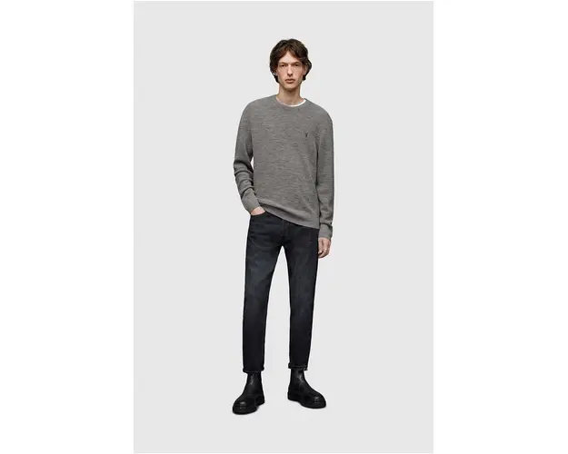 AllSaints pulover de lana barbati, culoarea gri, light