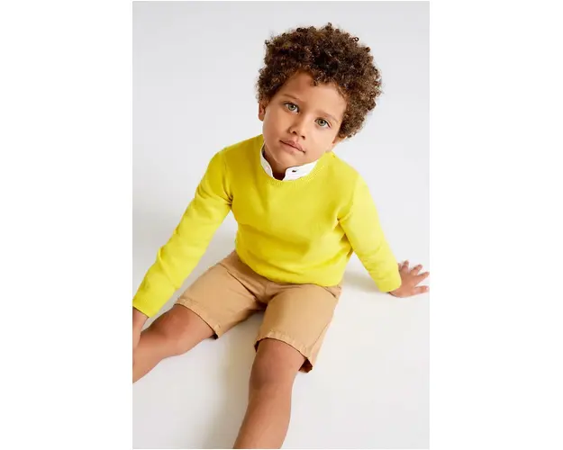 Mayoral pantaloni scurti copii culoarea maro,