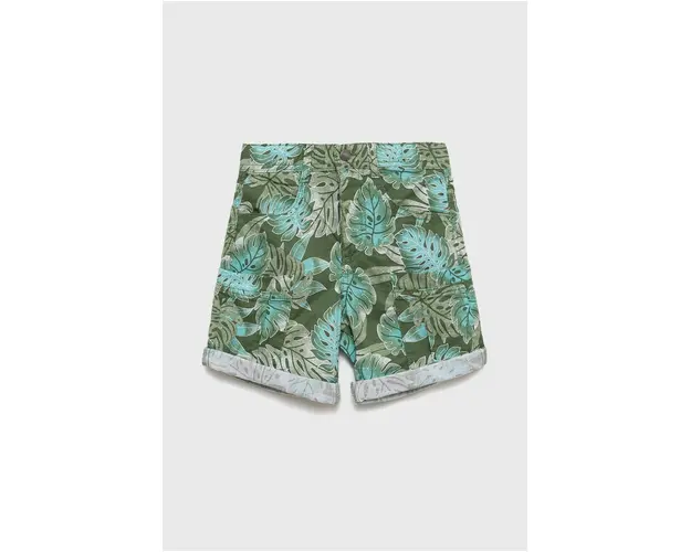 United Colors of Benetton pantaloni scurti din bumbac pentru copii culoarea verde,