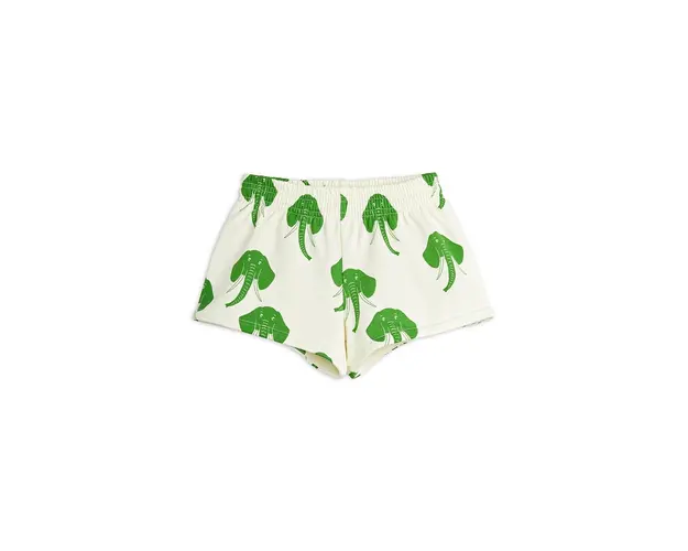 Mini Rodini pantaloni scurti din bumbac pentru copii culoarea alb, talie reglabila
