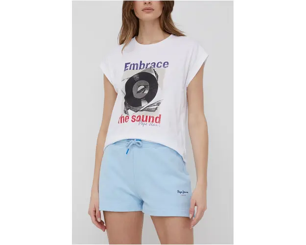 Pepe Jeans pantaloni scurti Calista Short femei, neted, medium waist