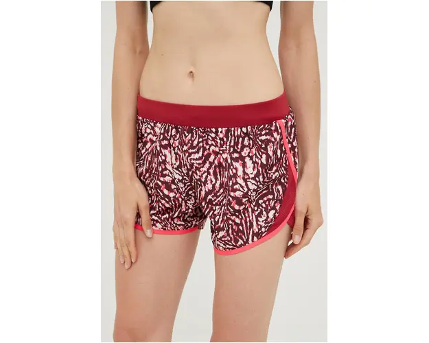 Under Armour pantaloni scurti de antrenament Fly By 2.0 femei, culoarea roz, modelator, high waist