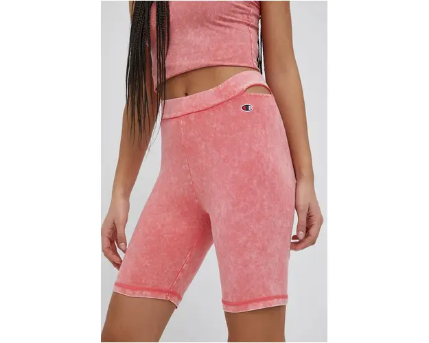 Champion pantaloni scurti 115222 femei, culoarea roz, modelator, high waist 115222-BS028