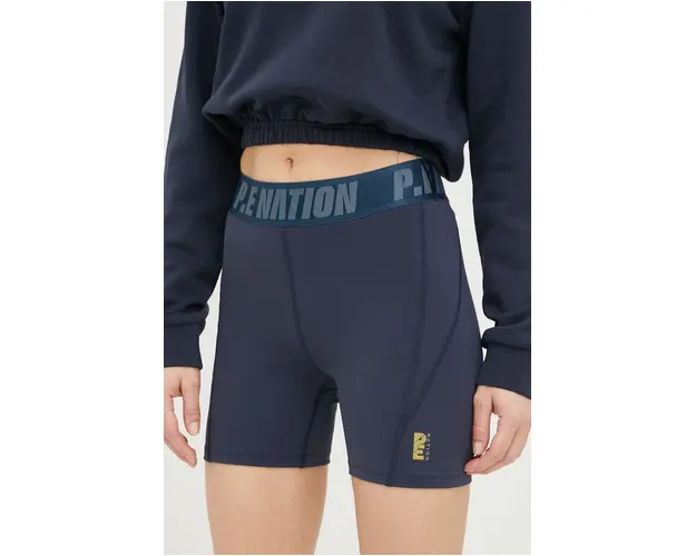 P.E Nation pantaloni scurti de antrenament Backcheck femei, cu imprimeu, high waist
