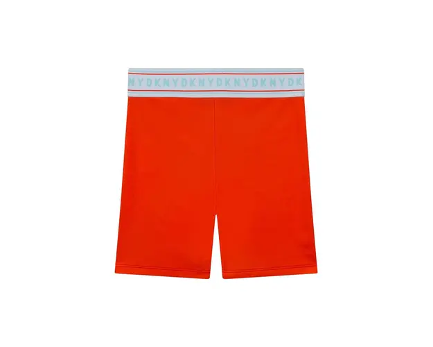 Dkny pantaloni scurti copii culoarea portocaliu, cu imprimeu
