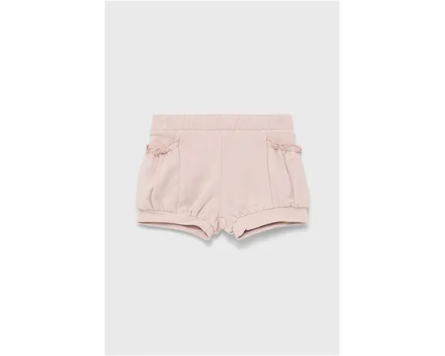 United Colors of Benetton pantaloni scurti copii culoarea roz, neted