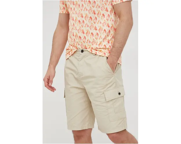 Sisley pantaloni scurti din bumbac barbati, culoarea bej