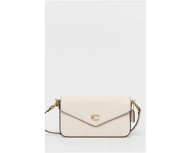 Coach poseta de piele culoarea bej