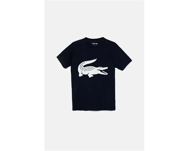 Lacoste tricou copii culoarea albastru marin, cu imprimeu