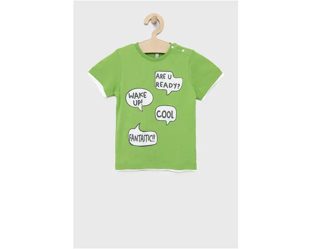 Birba&Trybeyond tricou de bumbac pentru copii culoarea verde, cu imprimeu