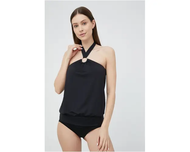 MICHAEL Michael Kors top de baie culoarea negru, cupa usor rigidizata