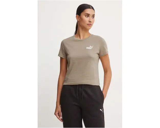 Puma tricou din bumbac culoarea verde