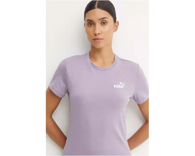Puma tricou din bumbac culoarea violet