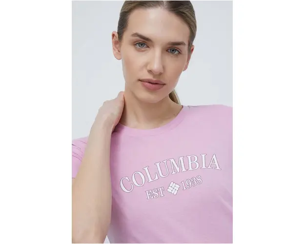 Columbia tricou Trek femei, culoarea roz 1992134