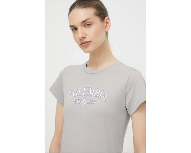 Columbia tricou Trek femei, culoarea gri 1992134