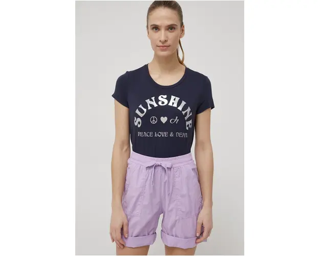 Deha tricou femei, culoarea albastru marin