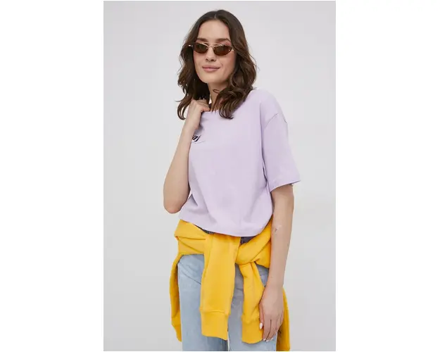 OCAY tricou din bumbac culoarea violet