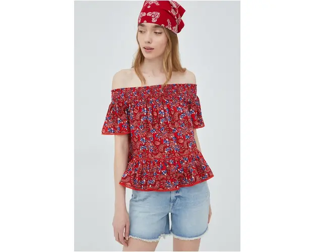 Superdry bluza culoarea rosu