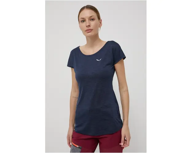 Salewa tricou sport culoarea albastru marin