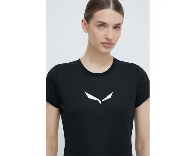 Salewa tricou sport Solidlogo culoarea negru