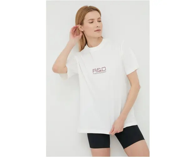 Peak Performance tricou din bumbac culoarea alb